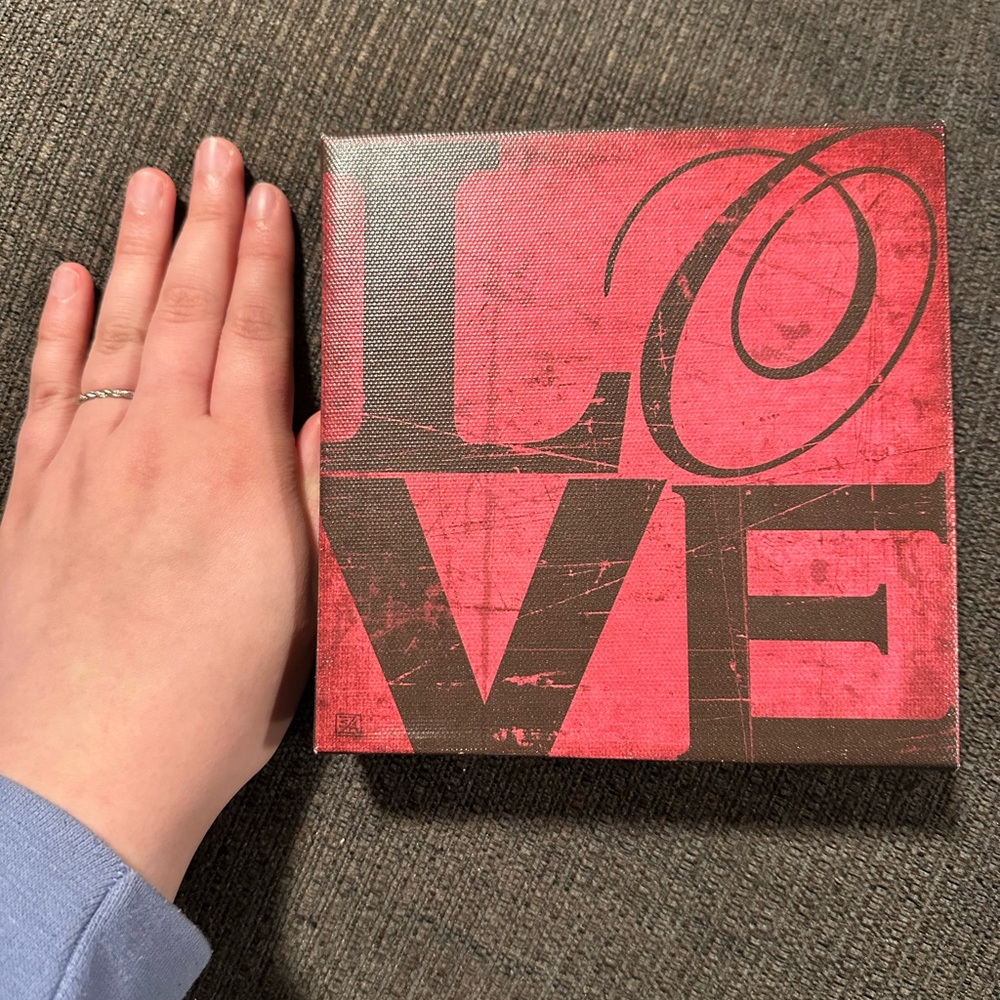 2 LOVE Canvas Art - Picture 3 of 5